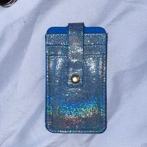 iPhone 5 Blue shimmer wallet case